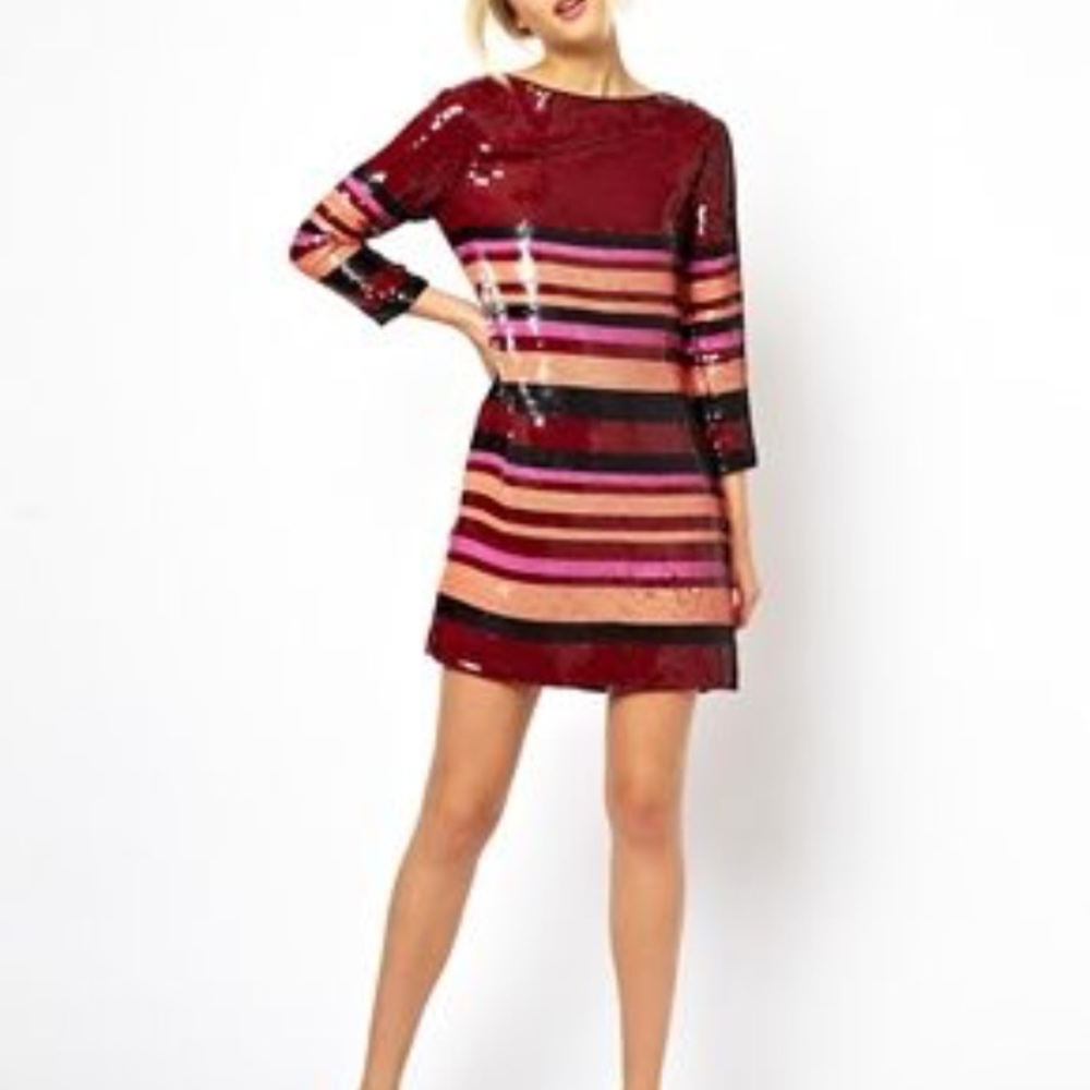 ASOS sequin open back dress